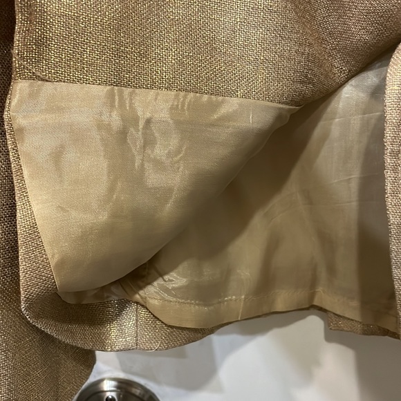 LEA ROME Gold Linen blazer jacket size 36 /2 - Picture 5 of 5